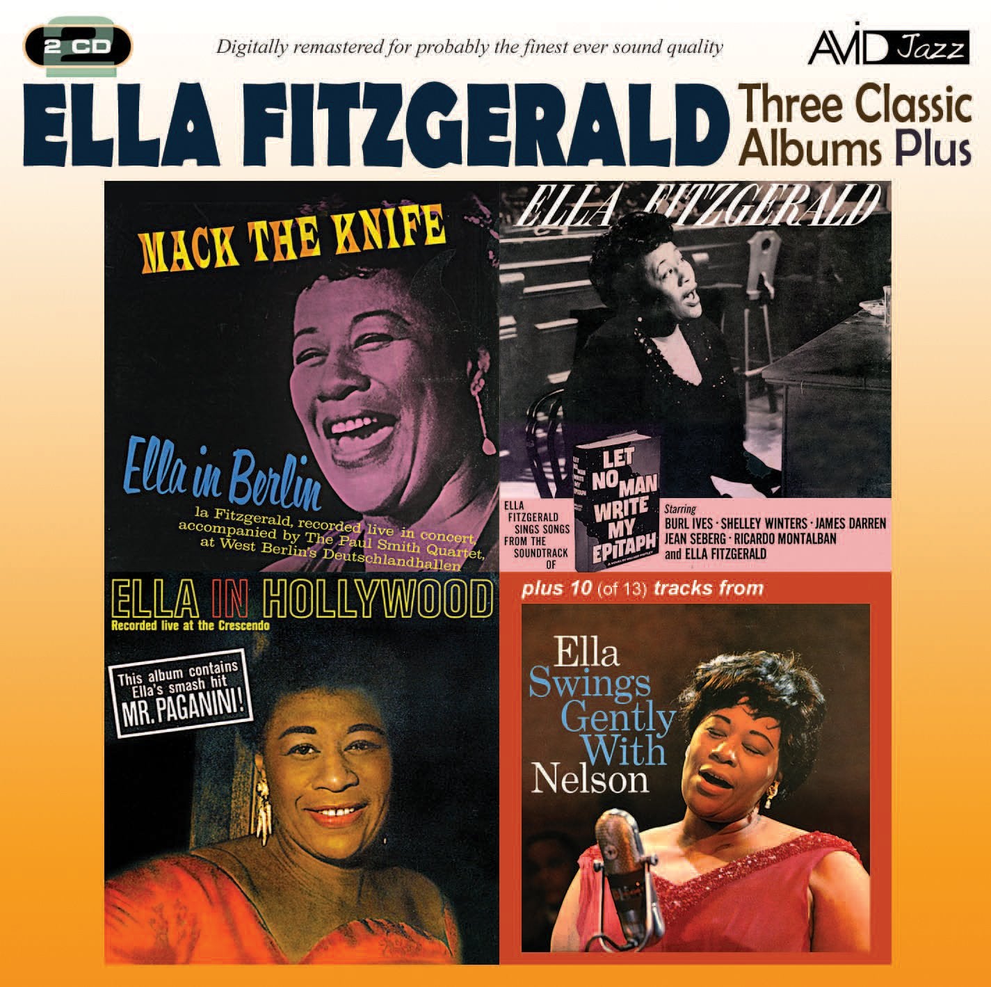 ELLA FITZGERALD - Three Classic Albums Plus (Mack The Knife / Let No Man Write My Epitaph / Ella In Hollywood) (2CD)