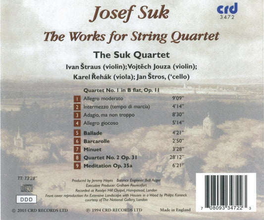 SUK: THE WORKS FOR STRING QUARTET - THE SUK QUARTET