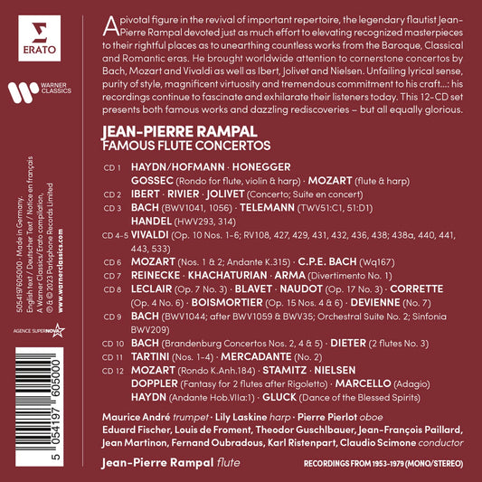 JEAN-PIERRE RAMPAL: FLUTE CONCERTOS (12 CDS)