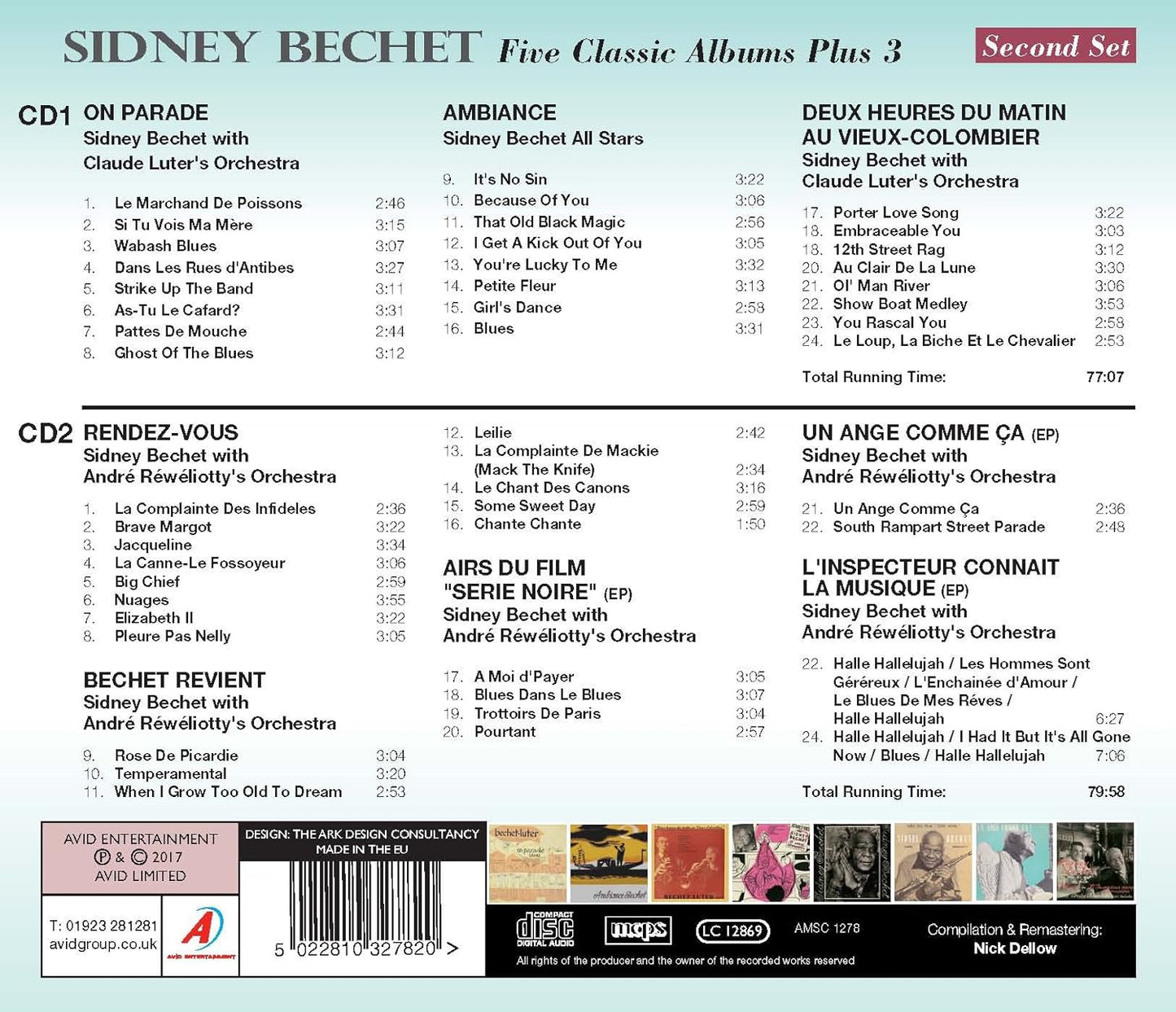 SIDNEY BECHET - Five Classic Albums Plus (2 CDS)
