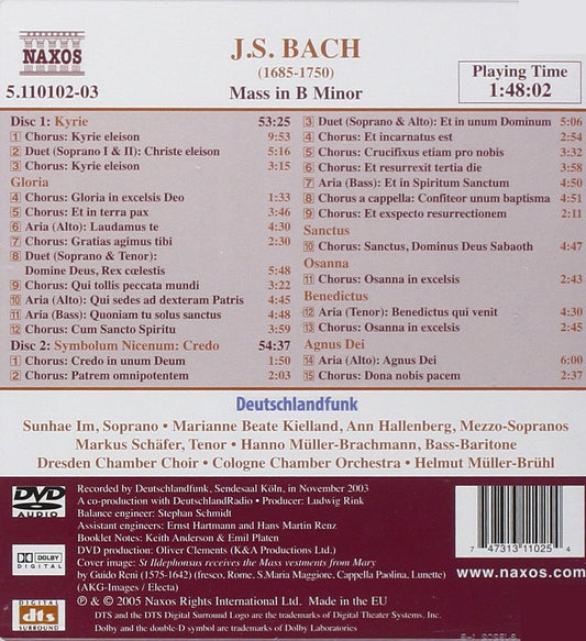 BACH: MASS IN B MINOR - (2 DVD-Audio Discs)