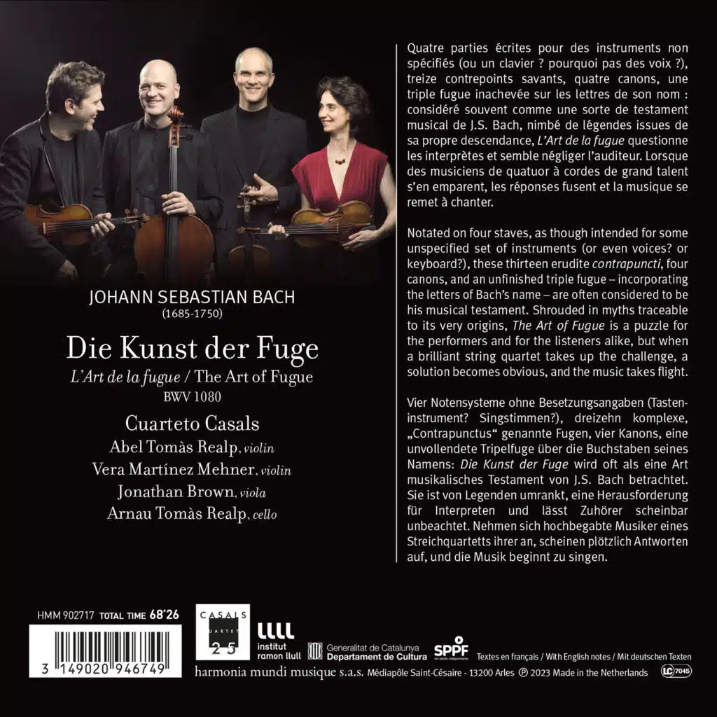 BACH: ART OF THE FUGUE - Cuarteto Casals