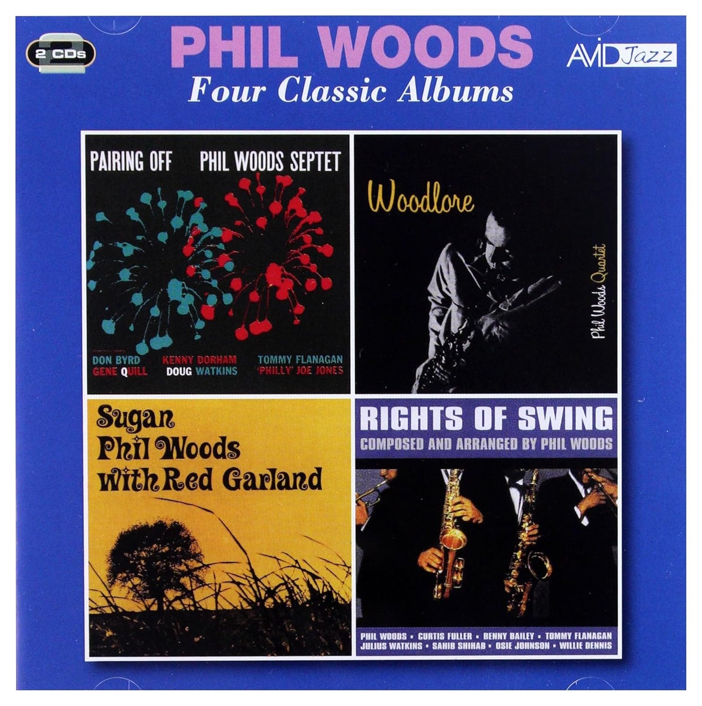 PHIL WOODS - Four Classic Albums (Pairing Off / Woodlore / Sugan / Rights Of Swing) (2 CDs)