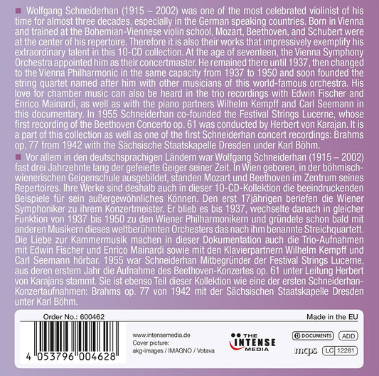 WOLFGANG SCHEIDERHAHN: MILESTONES OF A VIOLIN LEGEND (10 CDS)