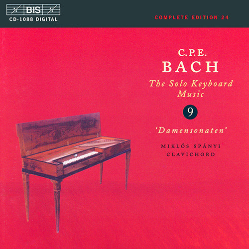 Bach, C.P.E.: Keyboard Music, Vol. 9 (Keyboard Sonatas, Wq. 54/1-6) - Spányi
