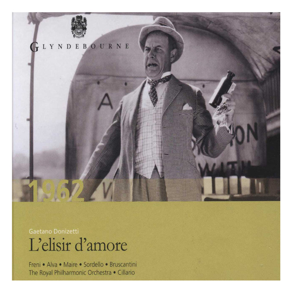DONIZETTI: L'elisir d'amore - Carlo Felice Cillario, Mirella Freni, Luigi Alva, Emily Marie, Enzo Sordello, Sesto Bruscantini, The Glyndebourne Chorus, The Royal Philharmonic Orchestra (2 CDs, Deluxe Booklet)