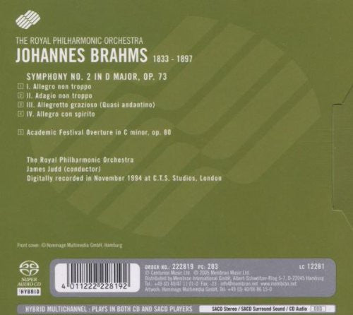Brahms: Symphony No. 2; Academic Festival Overture - James Judd, Royal Philharmonic (Hybrid SACD)