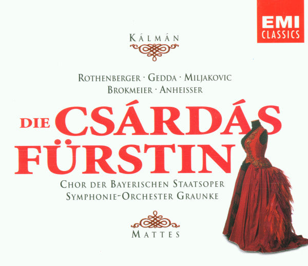 Kalman: The Gipsy Princess - NICOLAI GEDDA, BAYERISCHEN STAATSOPERA MUNICH (2 CDS)