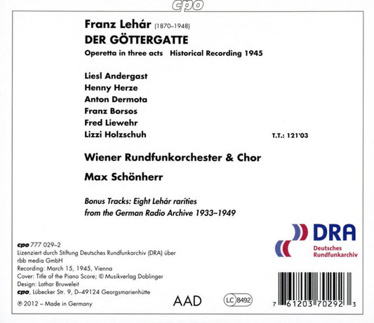 Lehár: Der Göttergatte (2 CDs)