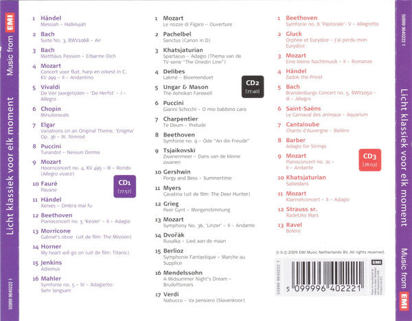 Best Of Classics: Works By Handel / Mozart / Elgar (15th Anniversary Edition) - ABBADO / SIMON RATTLE / JOHN ELIOT GARDINER (3 CDS)