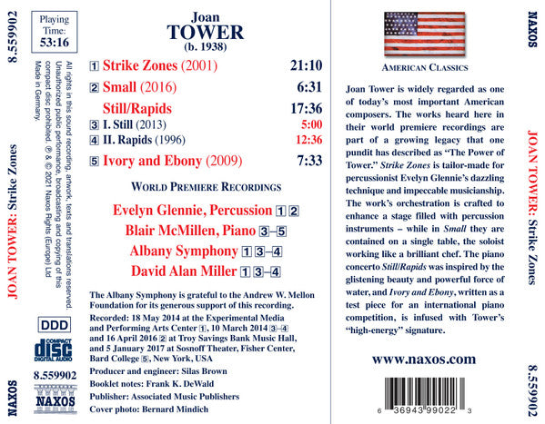 Tower: Strike Zones; Small; Still/Rapids; Ivory and Ebony - Evelyn Glennie, Blair McMillen, Albany Symphony, David Alan Miller