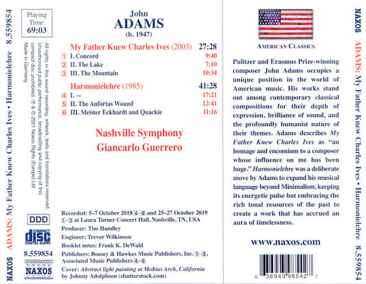 Adams: My Father Knew Charles Ives - Harmonielehre - Nashville Symphony
