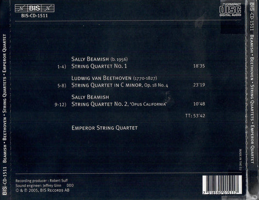 BEAMISH: String Quartets Nos. 1 and 2; BEETHOVEN: String Quartet, Op. 18 No. 4 - Emperor String Quartet