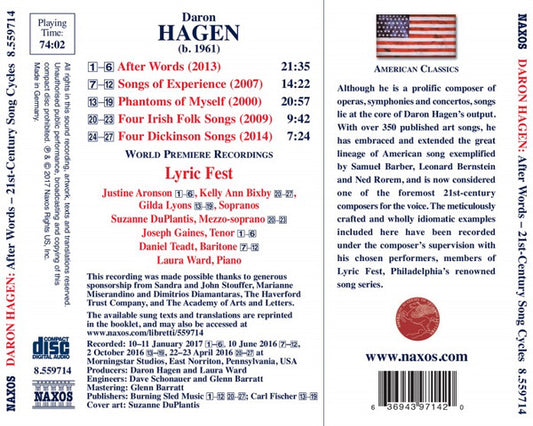 Hagen: 21st-Century Song Cycles - Lyric Fest