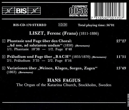 Liszt: Organ Music - Hans Fagius