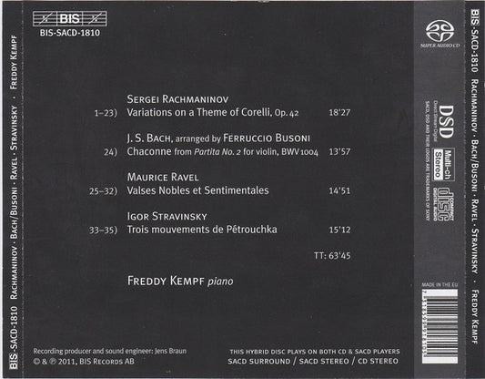 Freddy Kempf plays Rachmaninov, Bach-Busoni, Ravel & Stravinsky (Hybrid SACD)