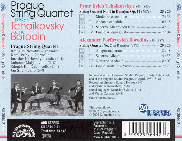 TCHAIKOVSKY & BORODIN: String Quartets - Prague String Quartet