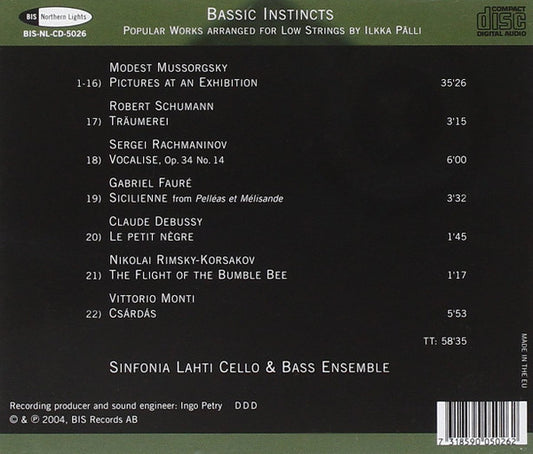 BASSIC INSTINCTS - POPULAR WORKS FOR LOW STRINGS - Sinfonia Lahti Cello & Bass Ensemble
