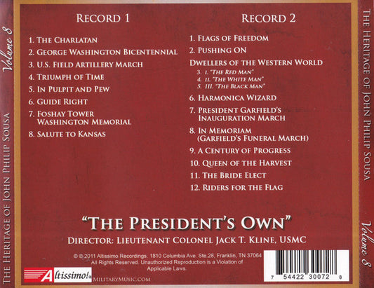 The Heritage of John Philip Sousa, Vol. 8 - US Marine Band (2 CDs)