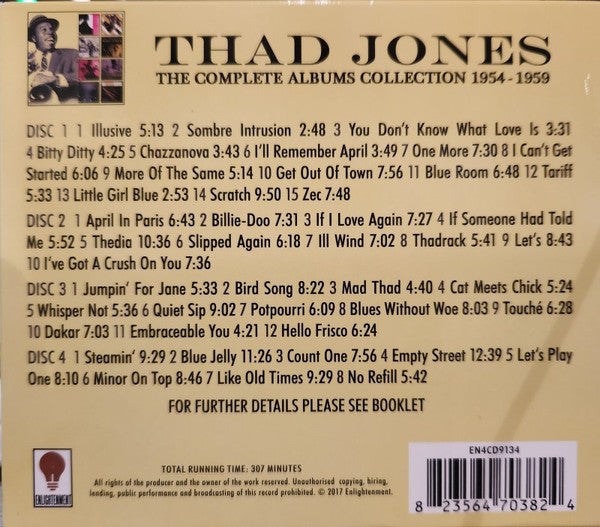 THAD JONES: The Classic Albums Collection 1954 - 1959 (4 CDS)