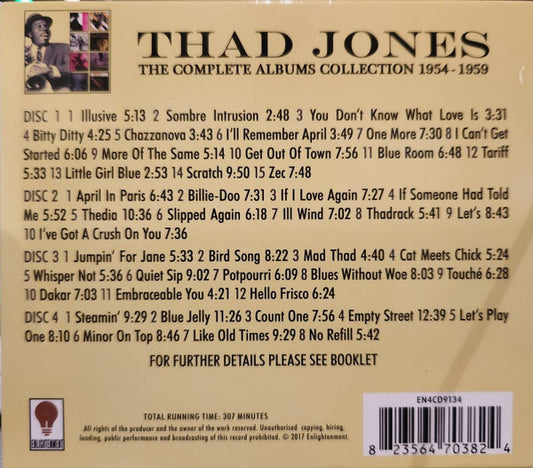 THAD JONES: The Classic Albums Collection 1954 - 1959 (4 CDS)