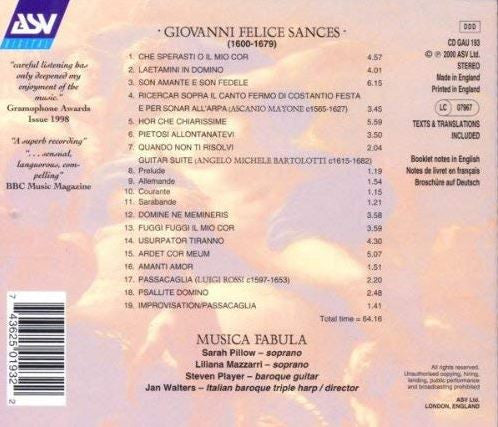 SANCES: Sacred & Secular Songs - Musica Fabula
