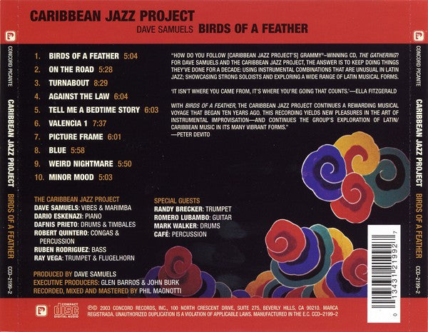 CARRIBEAN JAZZ PROJECT w. DAVE SAMUELS: BIRDS OF A FEATHER