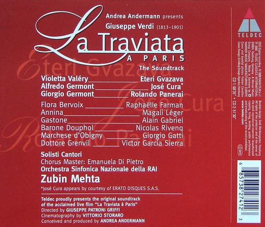 La Traviata A Paris (The Soundtrack) - Eteri Gvazava, José Cura, Rolando Panerai, Solisti Cantori, Orchestra Sinfonica Nazionale Della RAI, Zubin Mehta (2 CDS)