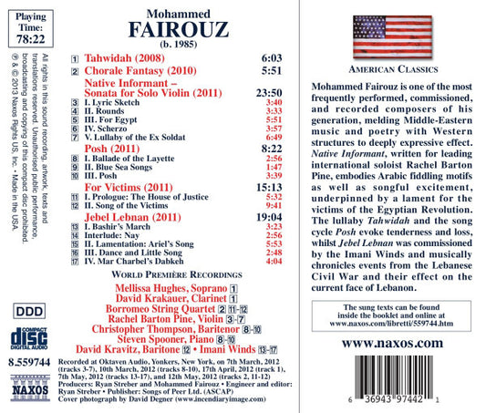 Fairouz: Native Informant - Borromeo String Quartet