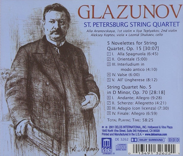 GLAZUNOV: 5 Novelettes, Quartet No. 5 - St. Petersburg String Quartet