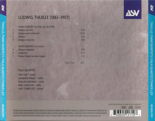THUILLE: Piano Quintets - The Falk Quartet, Tomer Lev