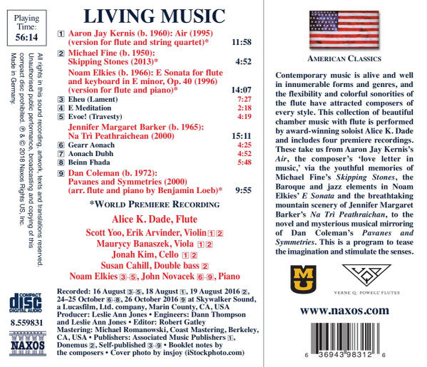 Living Music: New Chamber Music for Flute