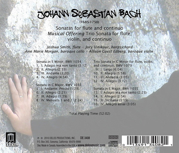 BACH: Flute Sonatas, Vol. 2- Smith, Vinikour, Morgan, Edberg