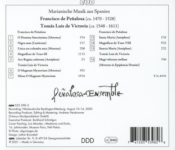 Penalosa & Victoria: Marian Music from Spain - Peñalosa-Ensemble