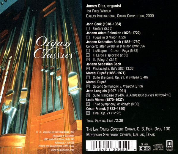 Organ Classics - James Diaz