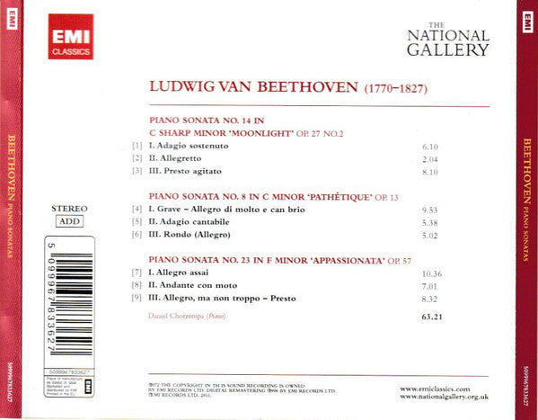 Beethoven: Piano Sonatas - Moonlight / Appassionata / Pathetique - DANIEL CZOREMPA