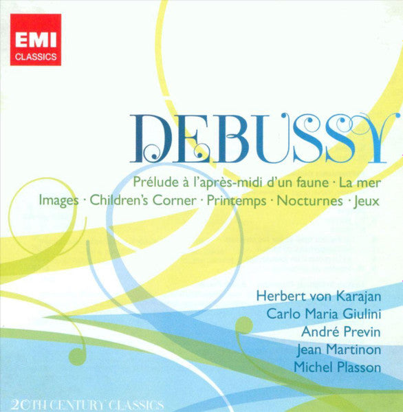 Debussy: Prelude A L'Apres-Midi D'Un Faune, La Mer, Images, Children's Corner, Printemps, Nocturnes, Jeux - Karajan, Previn, Giulini, Martinon (2 CDs)