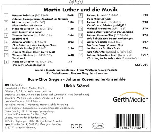 Davon ich singen und sagen will: Martin Luther und die Musik