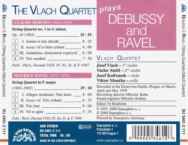 DEBUSSY & RAVEL: String Quartets - Vlach Quartett