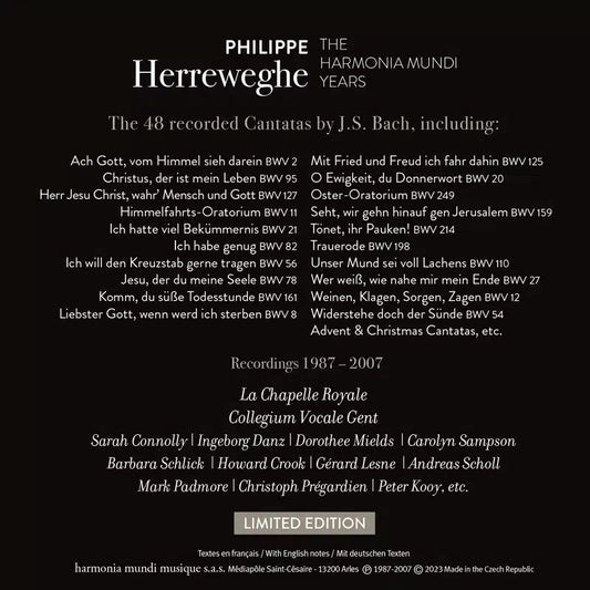 Bach: Cantatas - the harmonia mundi years - Philippe Herreweghe (17 CDs)