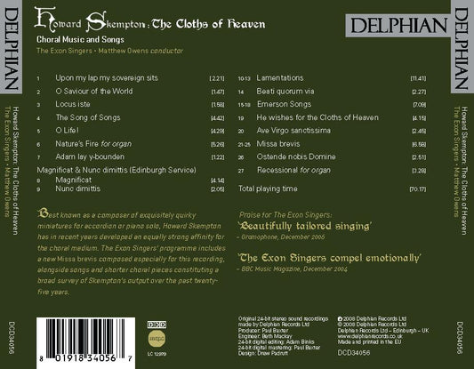 SKEMPTON: The Cloths Of Heaven - The Exon Singers, Matthew Owens
