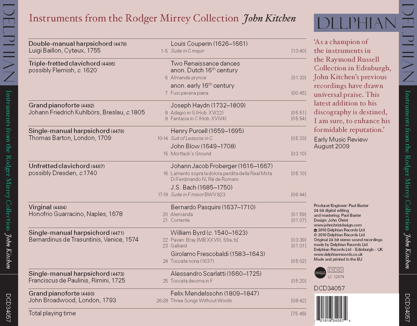 Instruments from the Rodger Mirrey Collection - John Kitchen