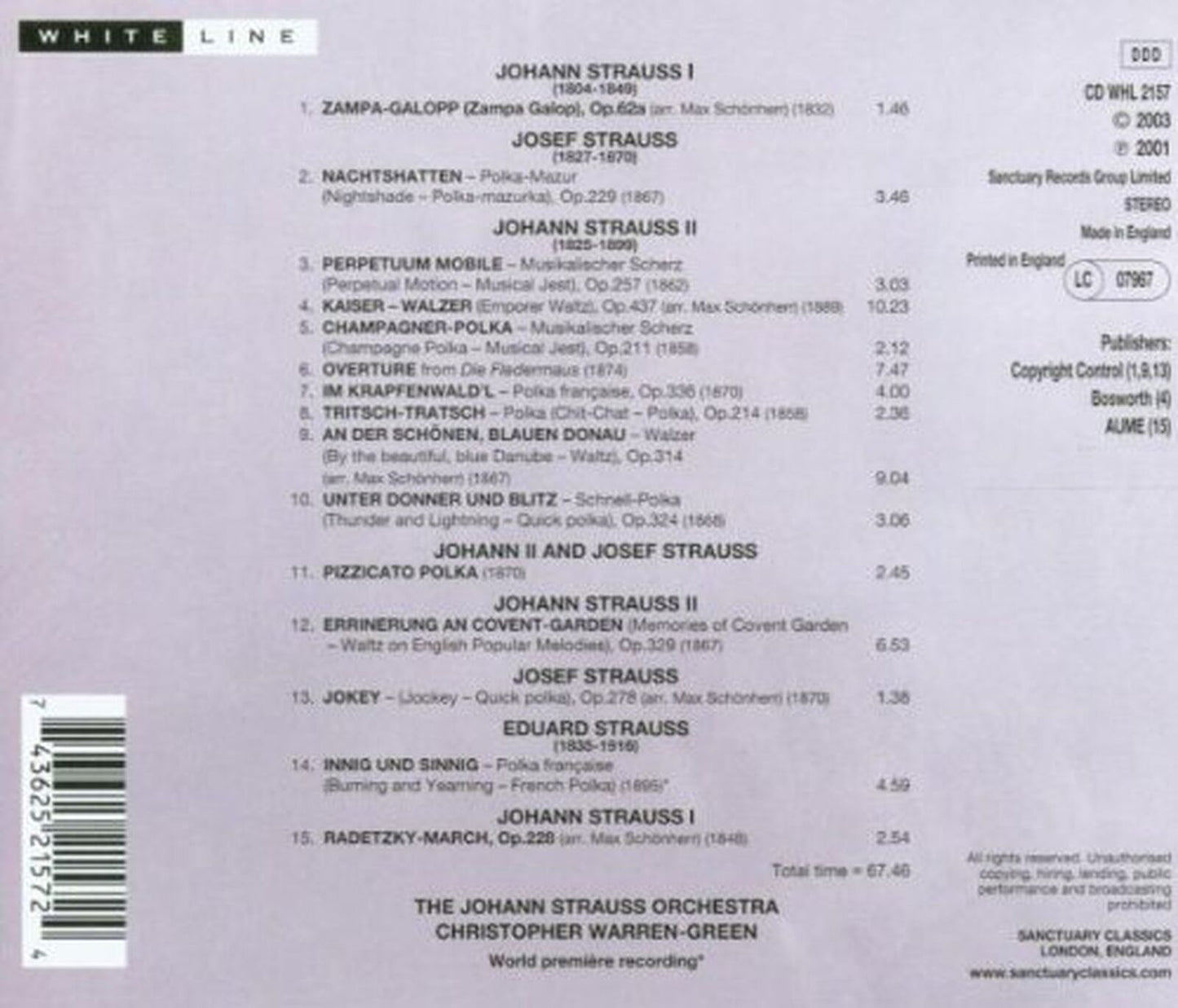 THE STRAUSS ALBUM: Christopher Warren-Green, The Johann Strauss Orchestra