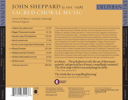 Sheppard: Sacred Choral Music - Choir of St Mary’s Episcopal Cathedral, Edinburgh