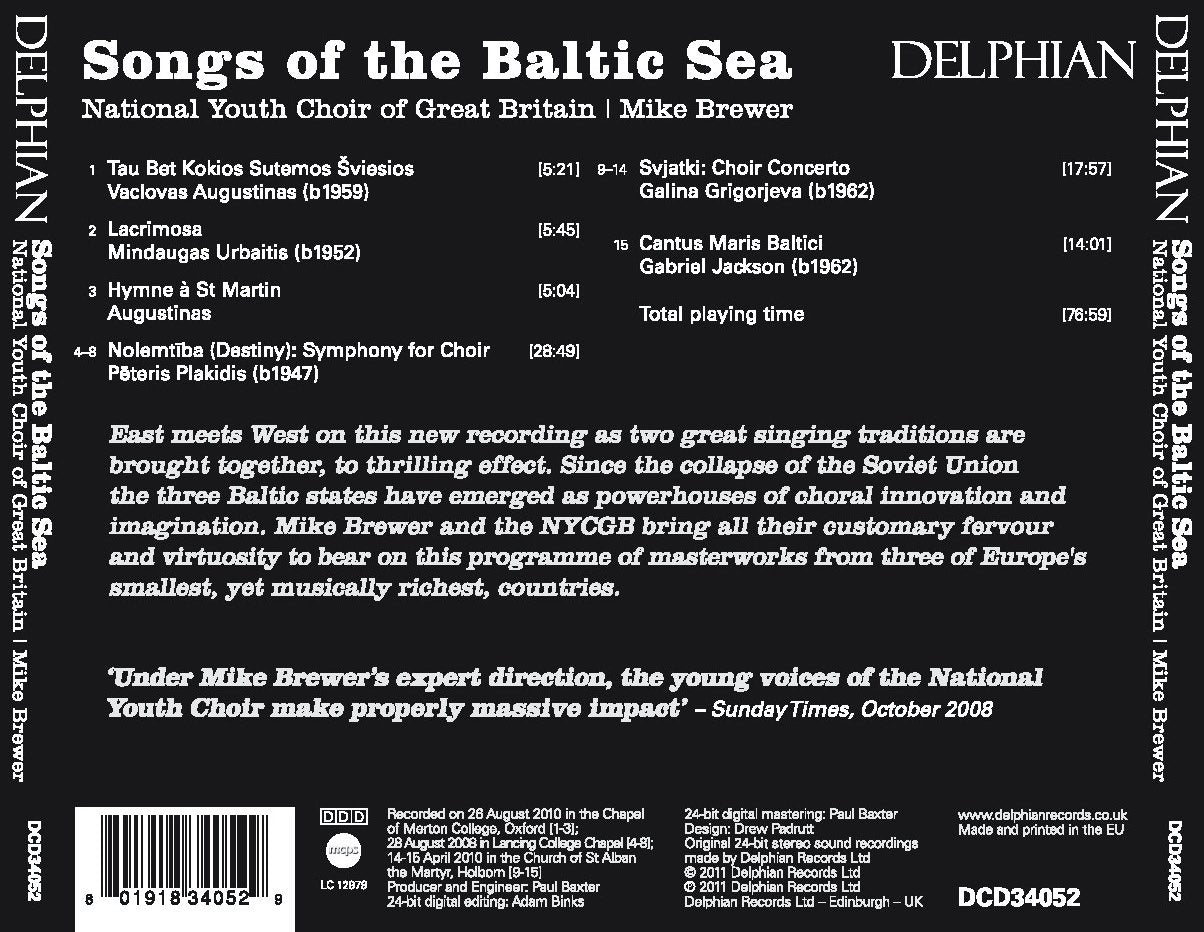 Songs Of The Baltic Sea - National Youth Choir Of Great Britain