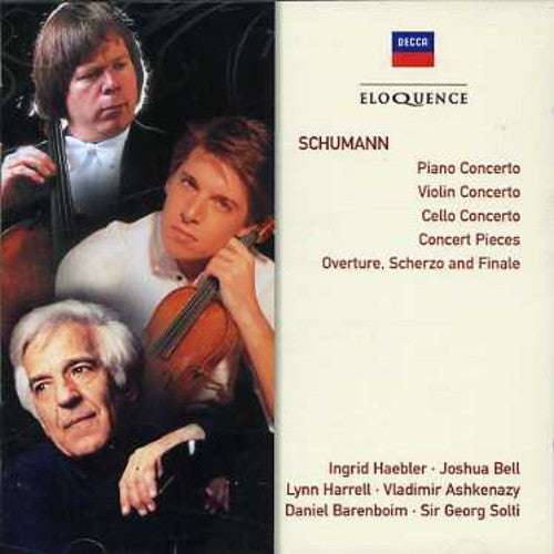 SCHUMANN: PIANO CONCERTO; VIOLIN CONCERTO; CELLO CONCERTO; CONCERT PIECES - ASHKENAZY, BELL, HARRELL (2 CDS)