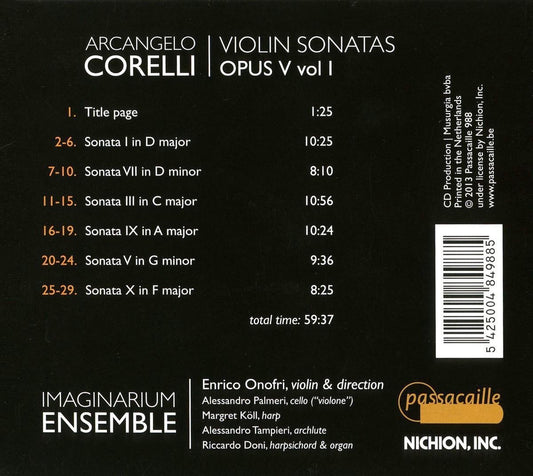 Corelli: Violin Sonatas, Op. 5, Vol. 1 - Imaginarium Ensemble