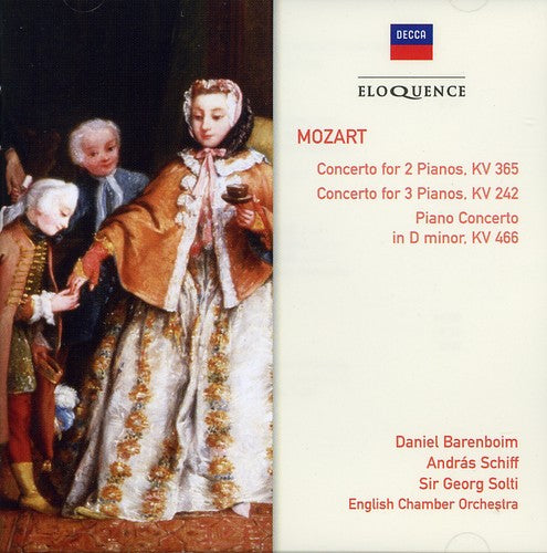 MOZART: CONCERTO FOR 2 PIANOS & CONCERTO FOR 3 PIANOS - SOLTI, BARENBOIM, SCHIFF, ENGLISH CHAMBER ORCHESTRA