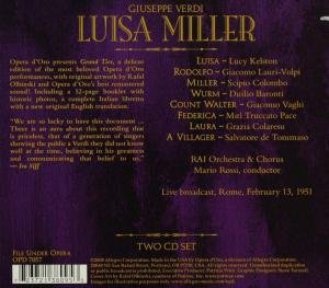 VERDI: LUISA MILLER -LAURI-VOLPI, (2 CDS, ROMA 1951)