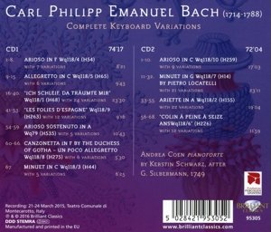 BACH, C.P.E.: Complete Keyboard Variations (2 CDS)